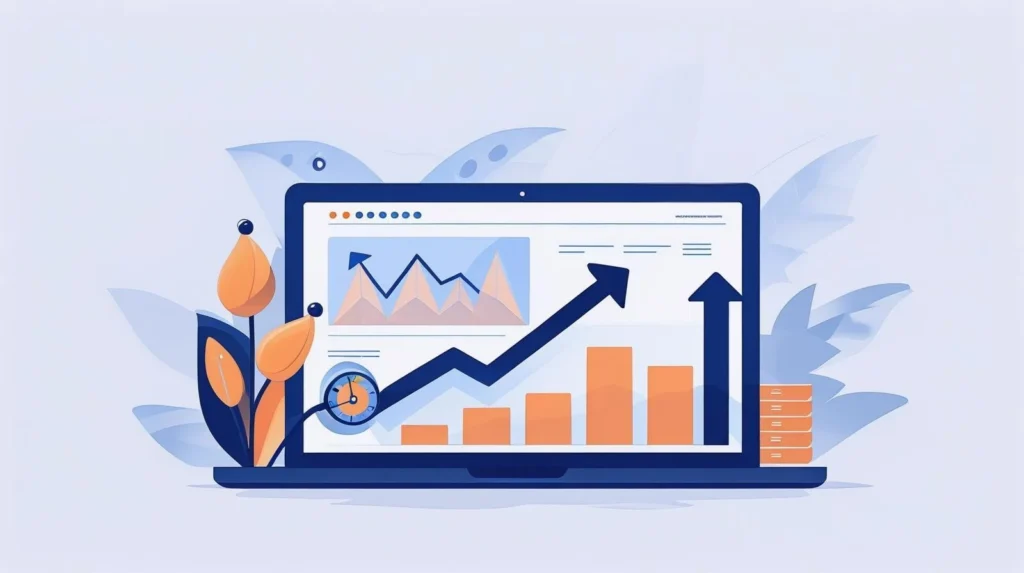 thumbnail illustration, in a clean, modern illustrative style similar to the provided example, for a blog post titled "7 Powerful Reasons Why a Website Can Boost Your Business."