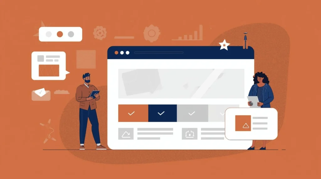 flat illustration with describe Website Issues: Proven Ways to Spot and Fix Them Before They Go Live